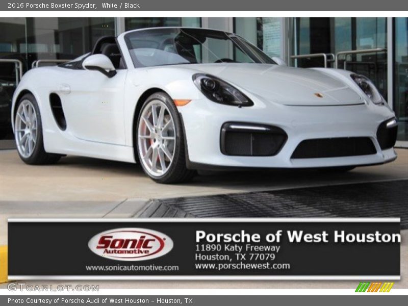 White / Black 2016 Porsche Boxster Spyder