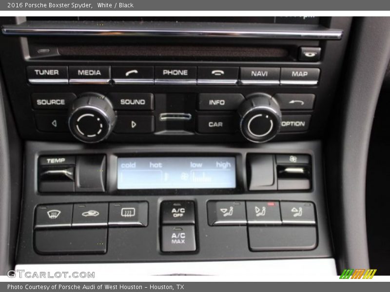 Controls of 2016 Boxster Spyder