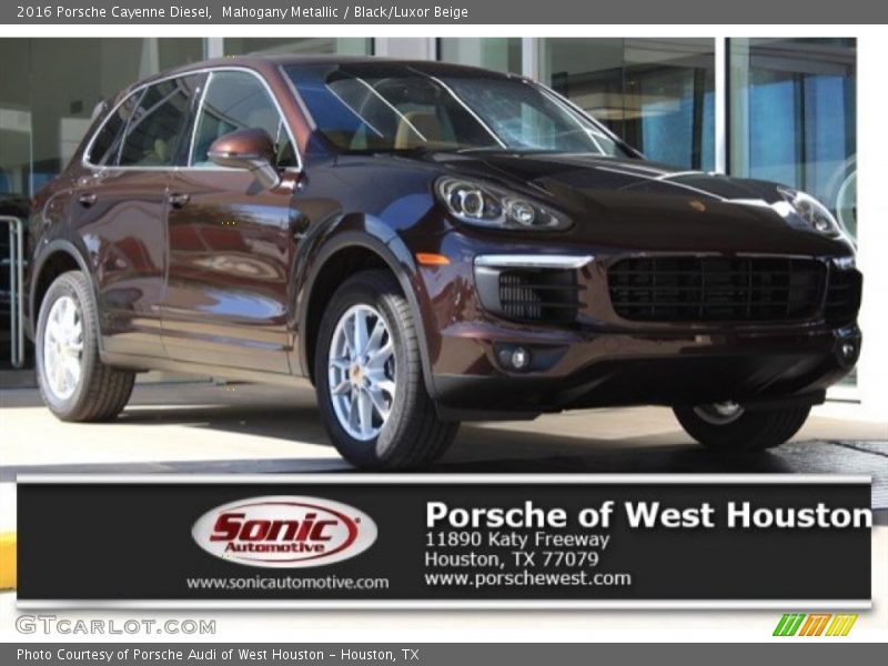 Mahogany Metallic / Black/Luxor Beige 2016 Porsche Cayenne Diesel