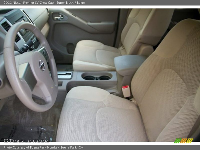 Super Black / Beige 2011 Nissan Frontier SV Crew Cab