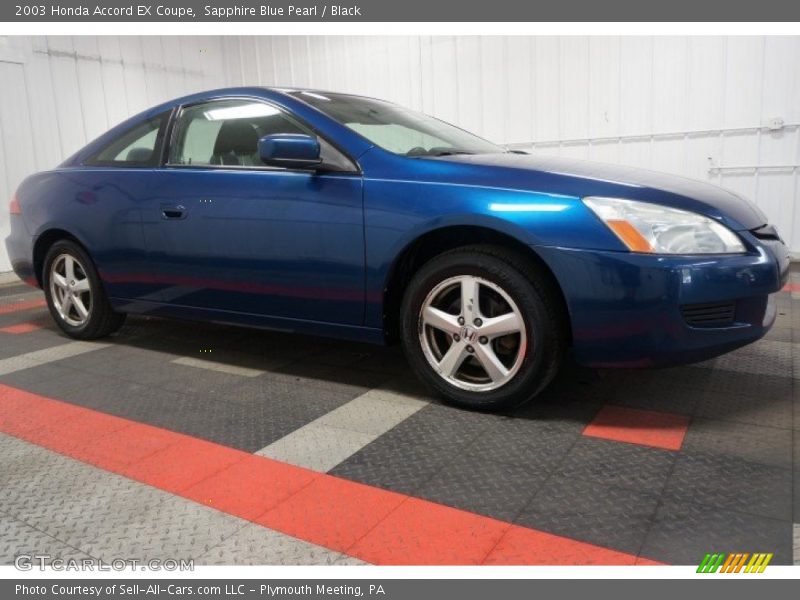 Sapphire Blue Pearl / Black 2003 Honda Accord EX Coupe