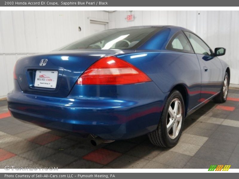 Sapphire Blue Pearl / Black 2003 Honda Accord EX Coupe