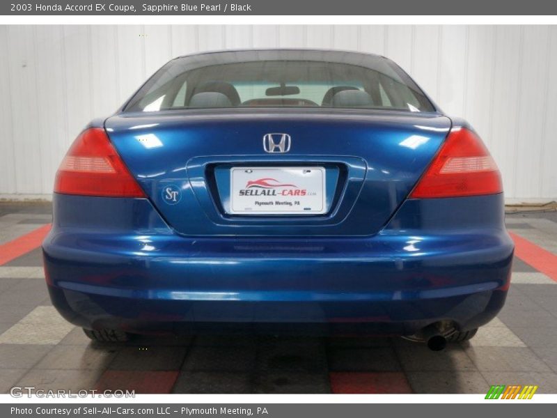 Sapphire Blue Pearl / Black 2003 Honda Accord EX Coupe