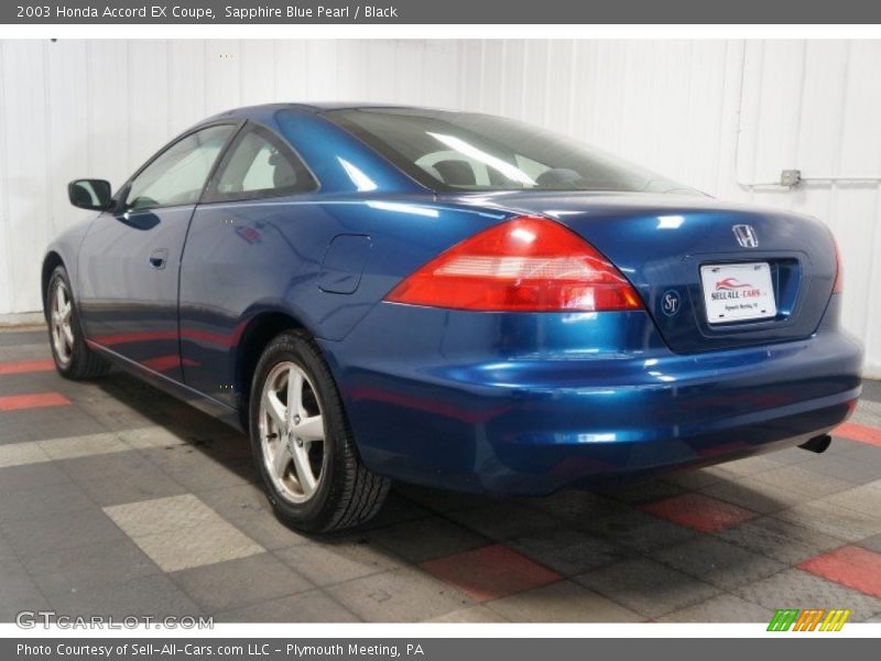 Sapphire Blue Pearl / Black 2003 Honda Accord EX Coupe