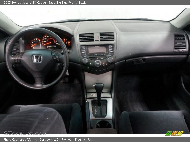 Sapphire Blue Pearl / Black 2003 Honda Accord EX Coupe