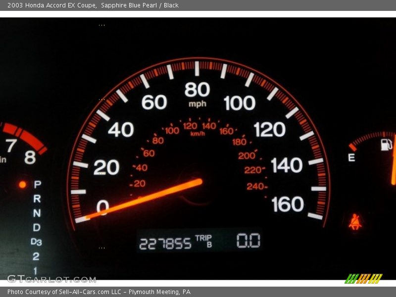 Sapphire Blue Pearl / Black 2003 Honda Accord EX Coupe