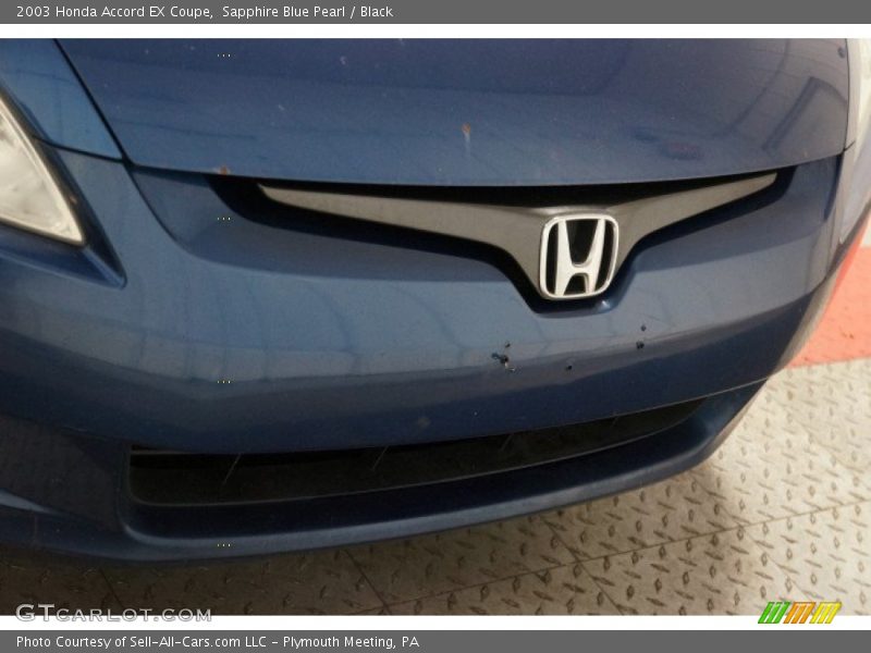 Sapphire Blue Pearl / Black 2003 Honda Accord EX Coupe