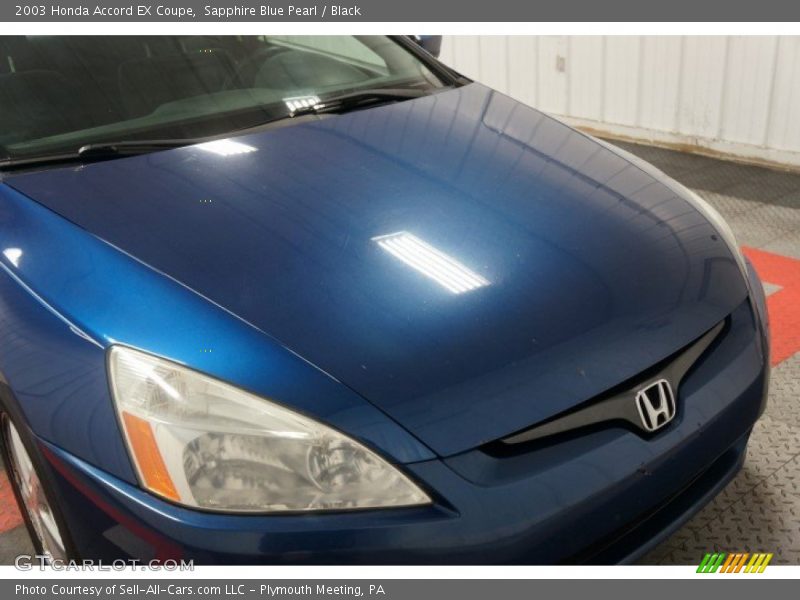 Sapphire Blue Pearl / Black 2003 Honda Accord EX Coupe