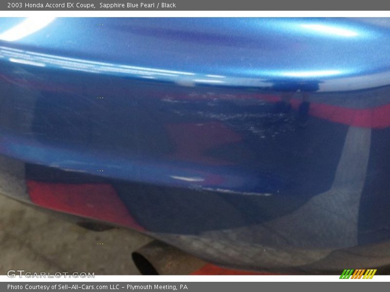 Sapphire Blue Pearl / Black 2003 Honda Accord EX Coupe
