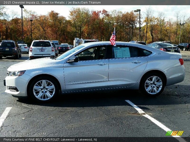 Silver Ice Metallic / Jet Black/Dark Titanium 2015 Chevrolet Impala LS