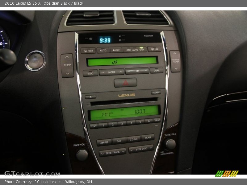 Obsidian Black / Black 2010 Lexus ES 350