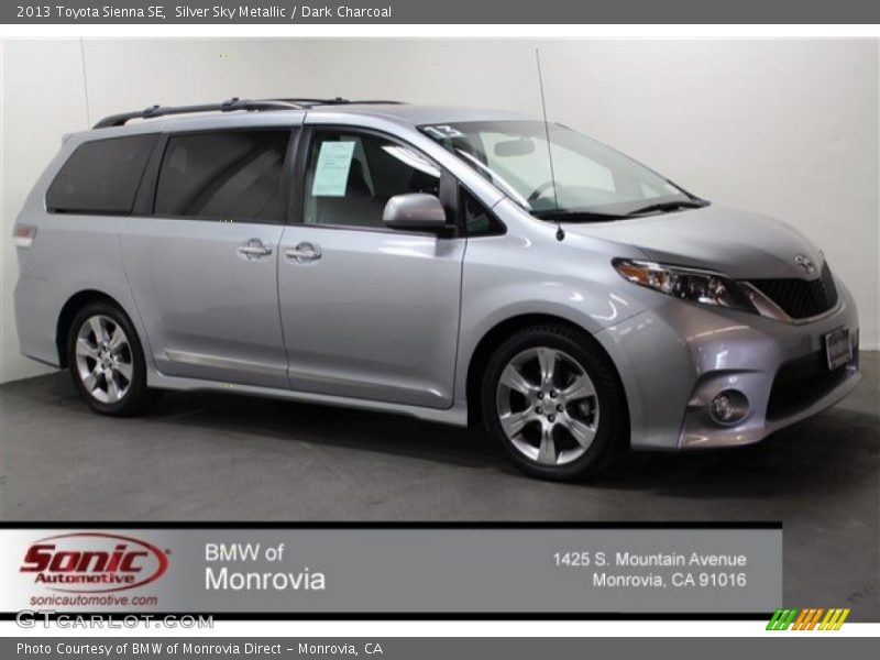 Silver Sky Metallic / Dark Charcoal 2013 Toyota Sienna SE