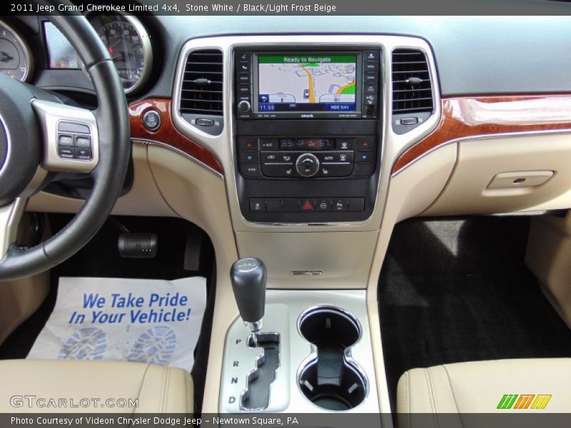 Stone White / Black/Light Frost Beige 2011 Jeep Grand Cherokee Limited 4x4