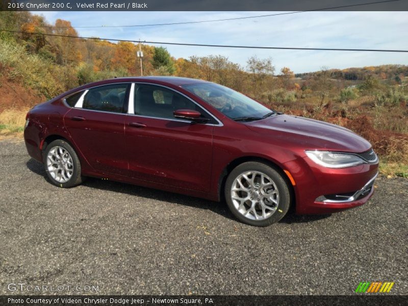 Velvet Red Pearl / Black 2016 Chrysler 200 C