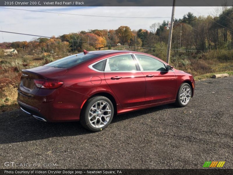 Velvet Red Pearl / Black 2016 Chrysler 200 C