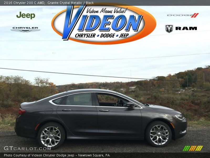 Granite Crystal Metallic / Black 2016 Chrysler 200 C AWD