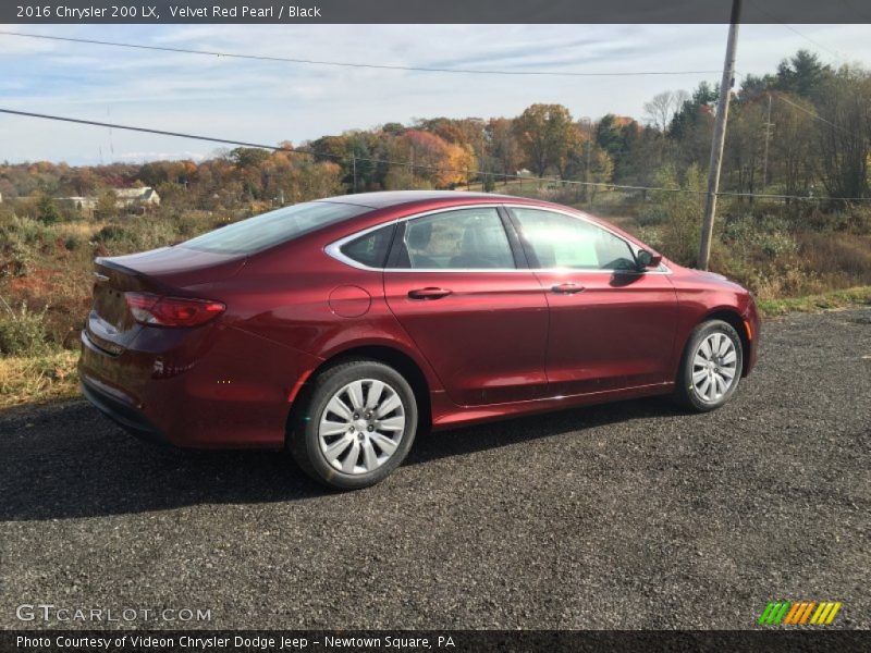 Velvet Red Pearl / Black 2016 Chrysler 200 LX