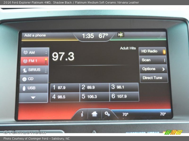 Controls of 2016 Explorer Platinum 4WD