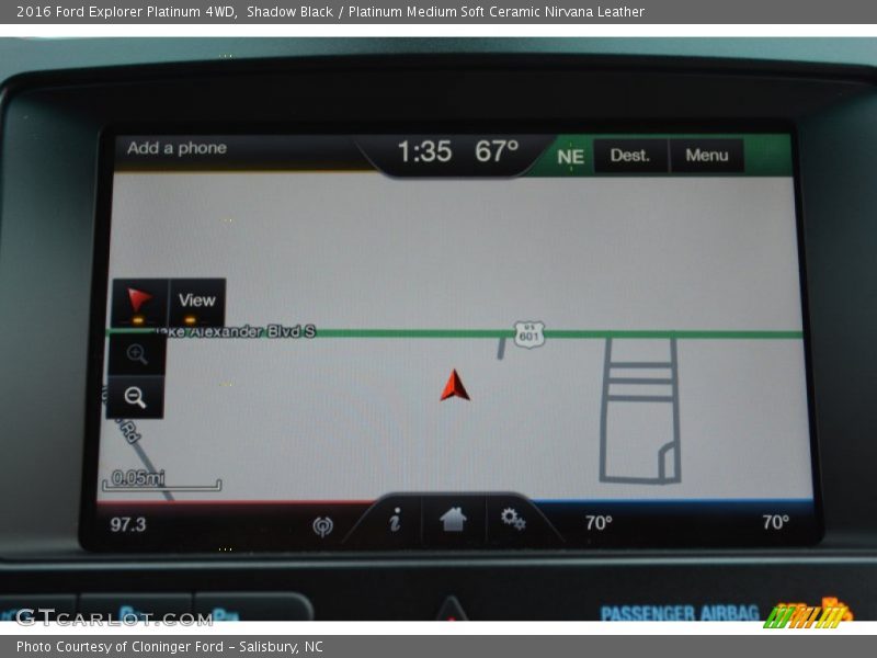 Navigation of 2016 Explorer Platinum 4WD