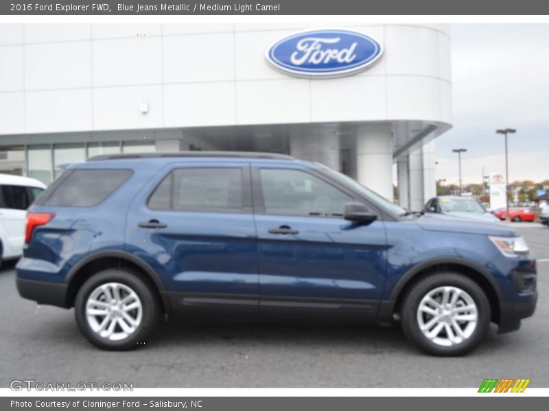 Blue Jeans Metallic / Medium Light Camel 2016 Ford Explorer FWD