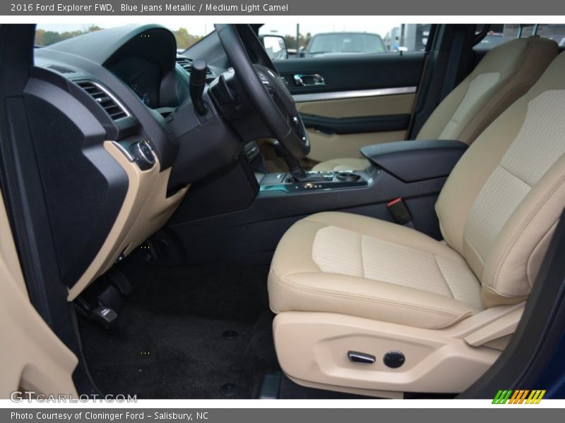 Blue Jeans Metallic / Medium Light Camel 2016 Ford Explorer FWD