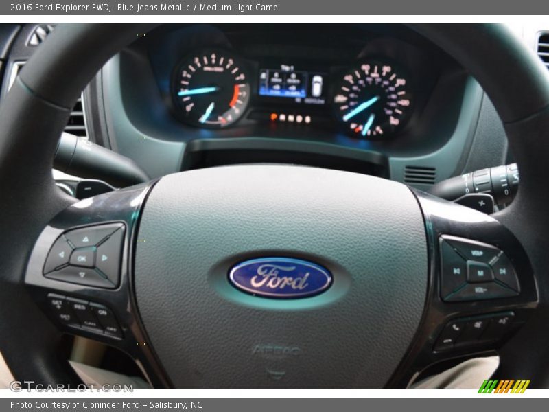 Blue Jeans Metallic / Medium Light Camel 2016 Ford Explorer FWD