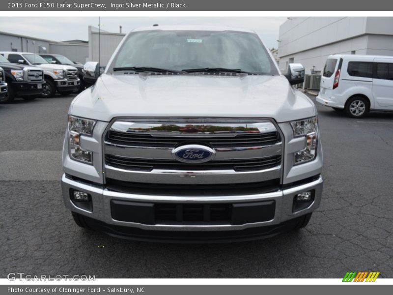 Ingot Silver Metallic / Black 2015 Ford F150 Lariat SuperCrew