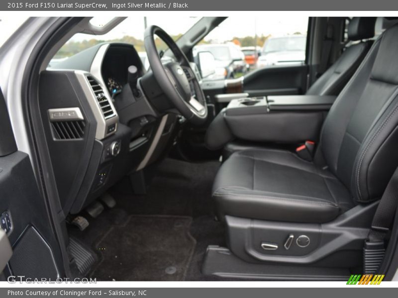 Ingot Silver Metallic / Black 2015 Ford F150 Lariat SuperCrew