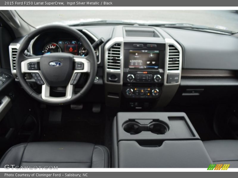 Ingot Silver Metallic / Black 2015 Ford F150 Lariat SuperCrew
