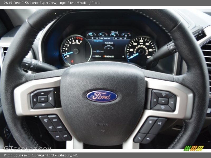Ingot Silver Metallic / Black 2015 Ford F150 Lariat SuperCrew