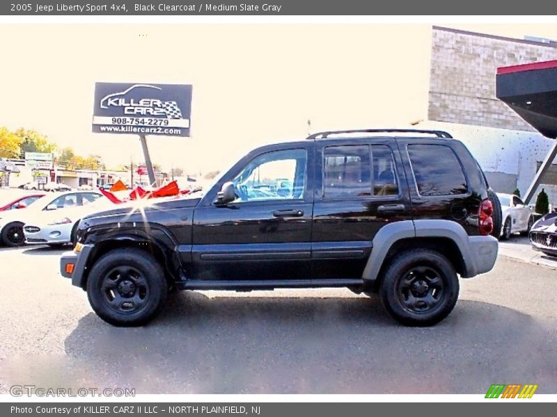 Black Clearcoat / Medium Slate Gray 2005 Jeep Liberty Sport 4x4