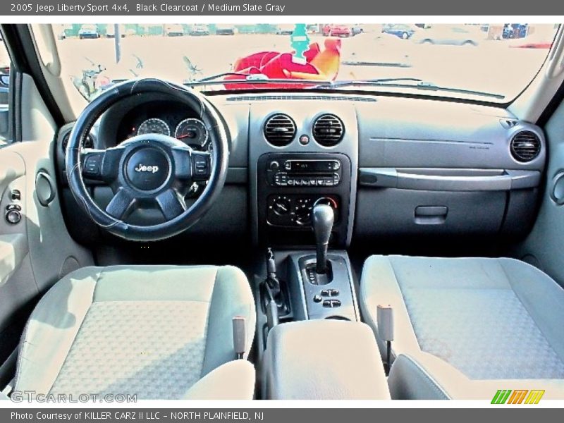 Black Clearcoat / Medium Slate Gray 2005 Jeep Liberty Sport 4x4