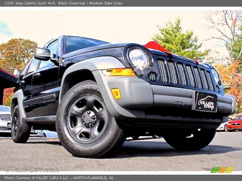 Black Clearcoat / Medium Slate Gray 2005 Jeep Liberty Sport 4x4