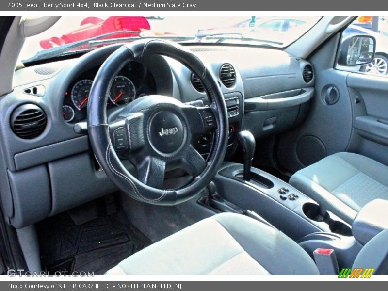 Black Clearcoat / Medium Slate Gray 2005 Jeep Liberty Sport 4x4