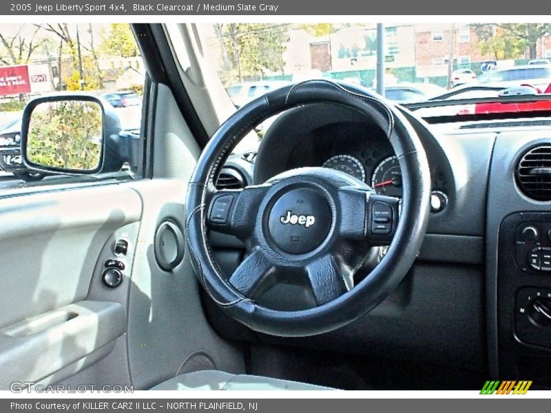 Black Clearcoat / Medium Slate Gray 2005 Jeep Liberty Sport 4x4