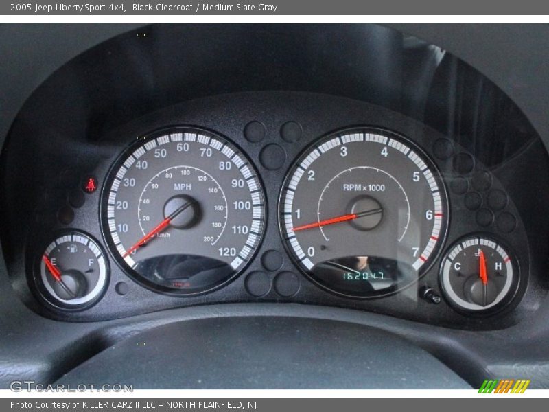 Black Clearcoat / Medium Slate Gray 2005 Jeep Liberty Sport 4x4