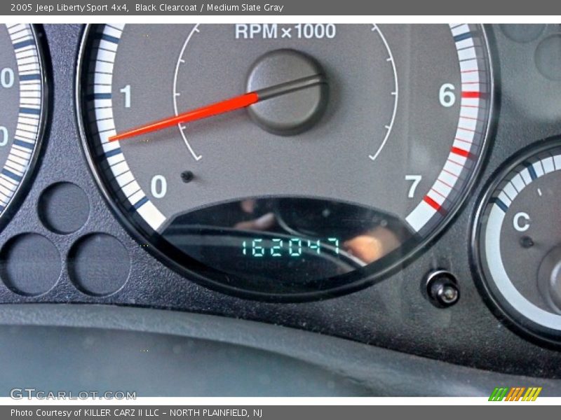 Black Clearcoat / Medium Slate Gray 2005 Jeep Liberty Sport 4x4