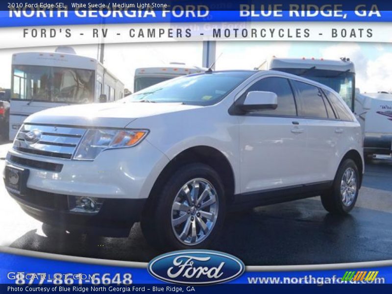 White Suede / Medium Light Stone 2010 Ford Edge SEL