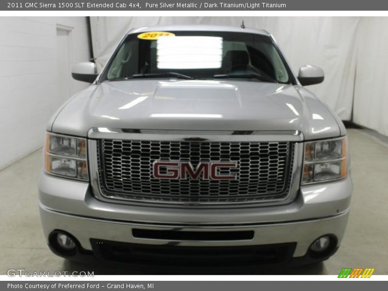 Pure Silver Metallic / Dark Titanium/Light Titanium 2011 GMC Sierra 1500 SLT Extended Cab 4x4