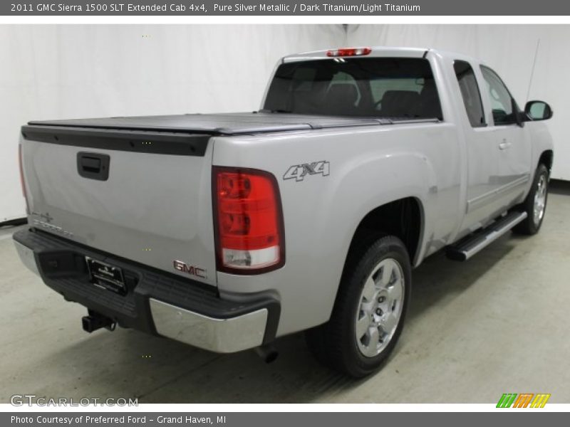 Pure Silver Metallic / Dark Titanium/Light Titanium 2011 GMC Sierra 1500 SLT Extended Cab 4x4