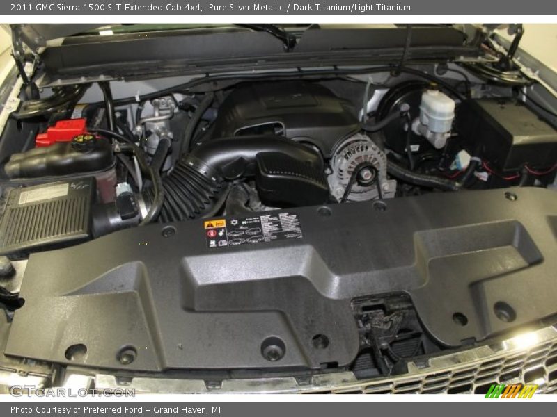 Pure Silver Metallic / Dark Titanium/Light Titanium 2011 GMC Sierra 1500 SLT Extended Cab 4x4