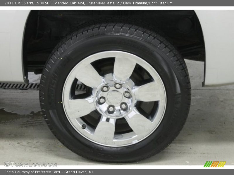 Pure Silver Metallic / Dark Titanium/Light Titanium 2011 GMC Sierra 1500 SLT Extended Cab 4x4