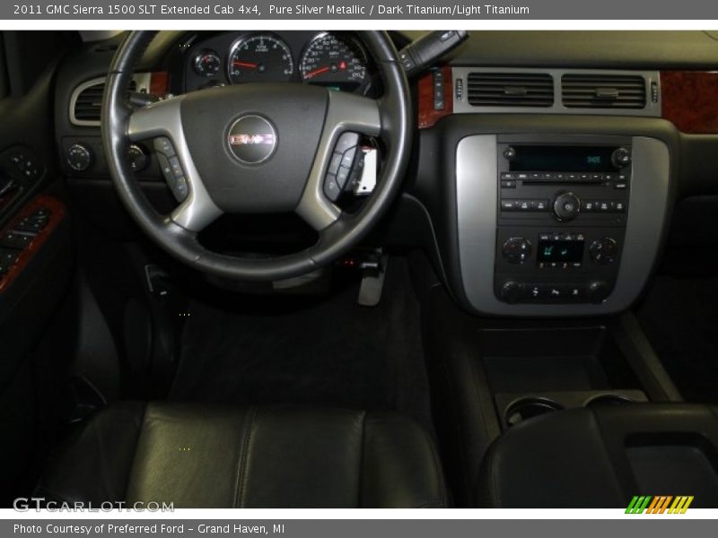 Pure Silver Metallic / Dark Titanium/Light Titanium 2011 GMC Sierra 1500 SLT Extended Cab 4x4