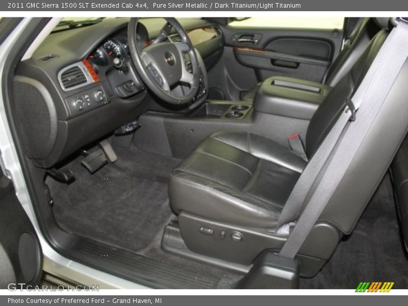 Pure Silver Metallic / Dark Titanium/Light Titanium 2011 GMC Sierra 1500 SLT Extended Cab 4x4