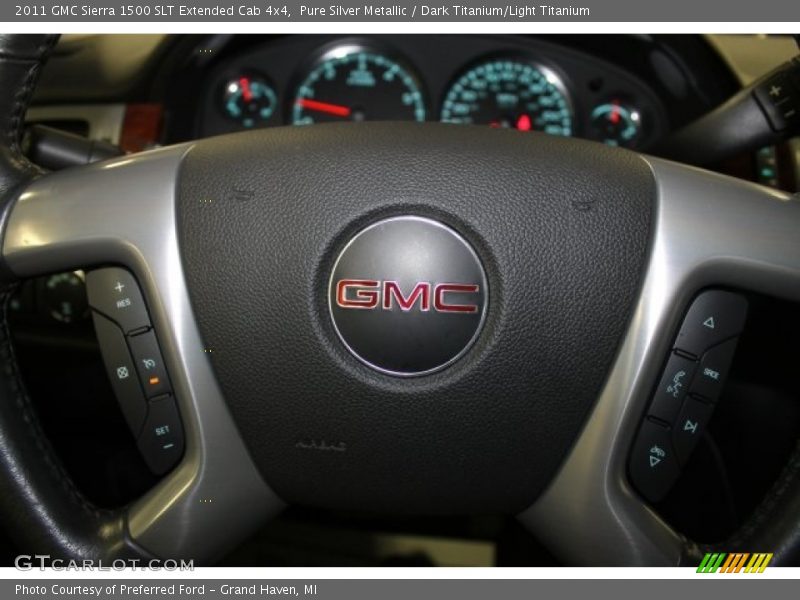 Pure Silver Metallic / Dark Titanium/Light Titanium 2011 GMC Sierra 1500 SLT Extended Cab 4x4