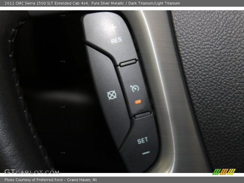 Pure Silver Metallic / Dark Titanium/Light Titanium 2011 GMC Sierra 1500 SLT Extended Cab 4x4