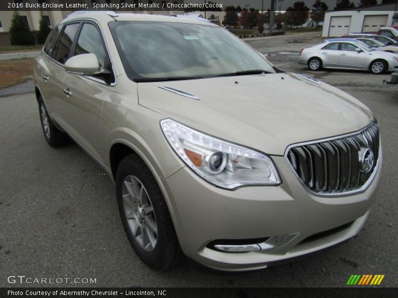 Sparkling Silver Metallic / Choccachino/Cocoa 2016 Buick Enclave Leather