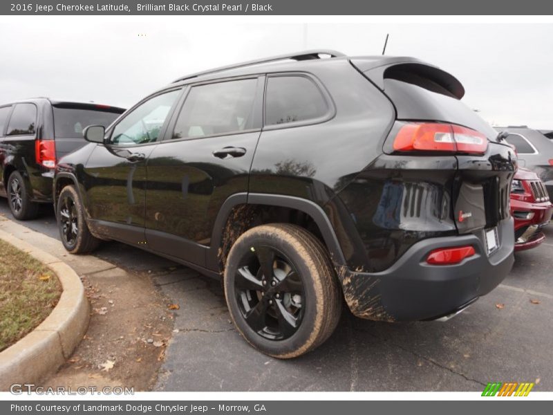 Brilliant Black Crystal Pearl / Black 2016 Jeep Cherokee Latitude