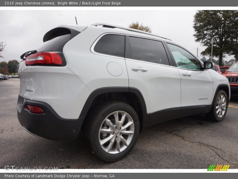 Bright White / Black/Light Frost Beige 2016 Jeep Cherokee Limited