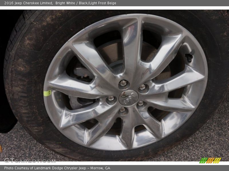 Bright White / Black/Light Frost Beige 2016 Jeep Cherokee Limited
